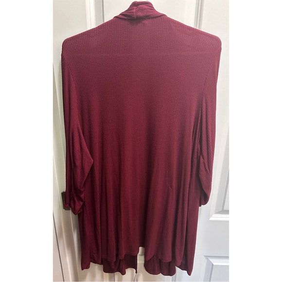 MOLLY & ISADORA crimson red open cardigan 3/4 sleeve size 1XL - Picture 2 of 4